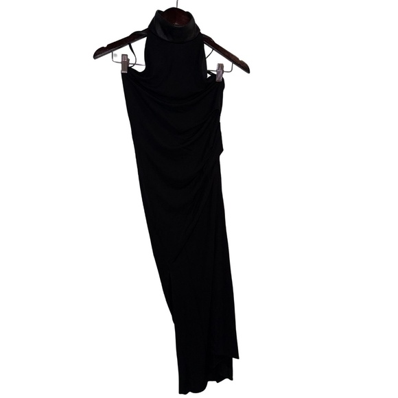 HELMUT LANG Draped Crepe Halterneck Midi Dress - Picture 5 of 5
